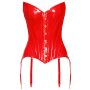 Black Level Vinyl Corset red L