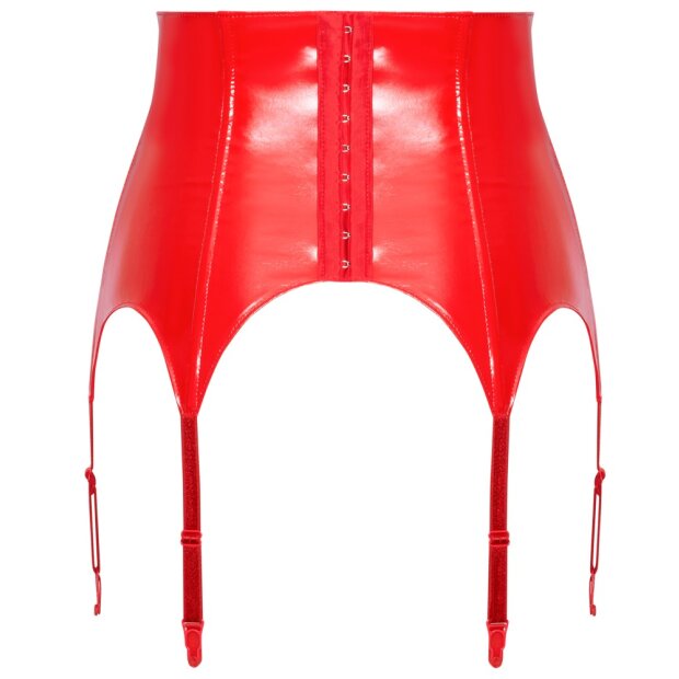 Black Level Vinyl Suspender Straps red XL