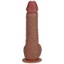 RealRock Vibrating and Thrusting Straight Cock with Balls - 8 / 20,5 cm - Tan