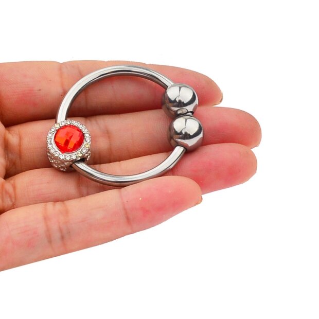 MenSteel Royring Bijou Red Tassel Ring Ø 28 mm