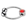 MenSteel Royring Bijou Red Tassel Ring Ø 28 mm