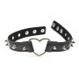 XR Brands Collier Cœur à Pointes Noir