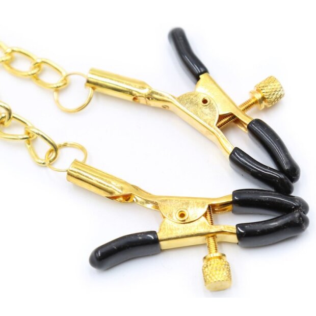 KINKgear Nipple Quattuor Pliers for Nipples and Intimate Zones Gold