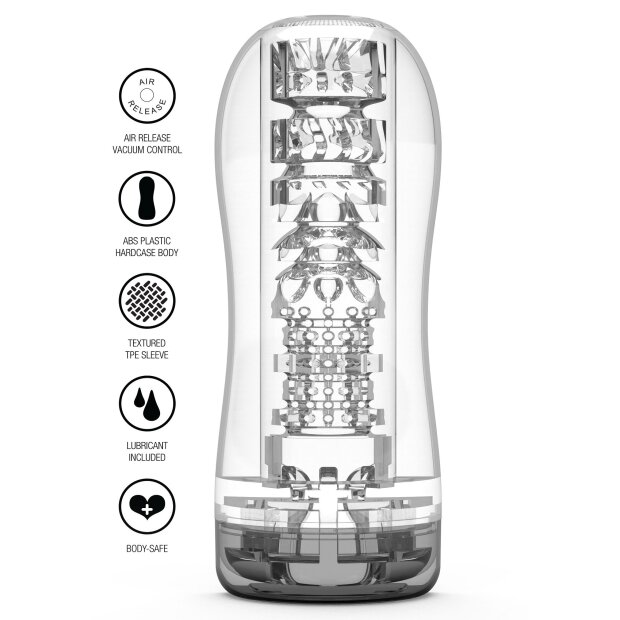 ToyJoy Hero Clear Blast Vacuum Stroker Transparent