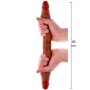 ToyJoy Get Real Silicone Foreskin Double Dong 40 cm Caramel skin tone