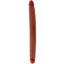 ToyJoy Get Real Silicone Foreskin Double Dong 40 cm Caramel skin tone
