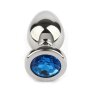 Mr. Steel Jewled Butt Plug Small Blue 2,5 cm