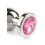 Mr. Steel Jewled Butt Plug Small Pink 2,5 cm