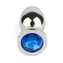 Mr. Steel Jewled Butt Plug Large Blue 3,8 cm