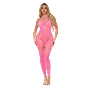 Take You There Bodystocking Pink Onesize - Queensize