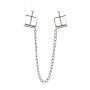 Mr. Steel Press Nipple Clamps With Chain Silver
