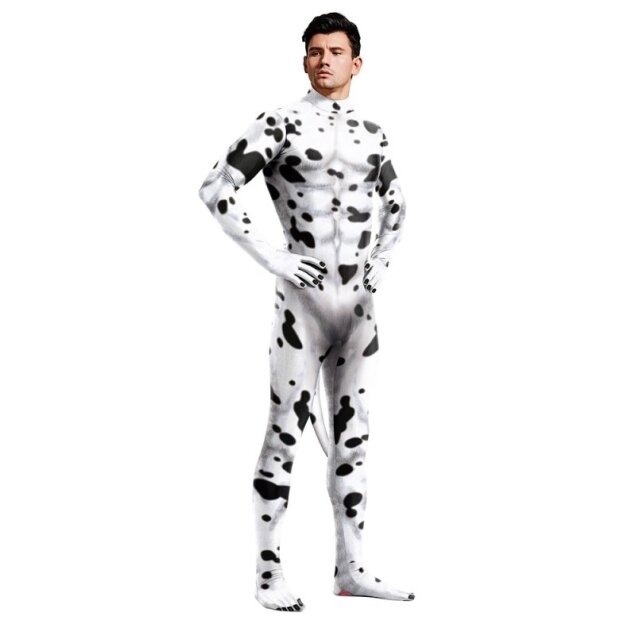 CosplayDogs Dalmatiner-Hund Cosplay-Suit schwarz-weiß S - XL