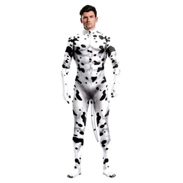 CosplayDogs Dalmatiner-Hund Cosplay-Suit schwarz-weiß S - XL