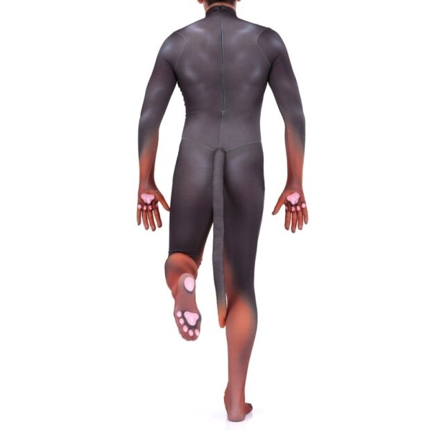 CosplayDogs Doberman Cosplay-Anzug schwarz-feuerrot S - XL