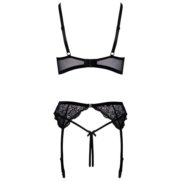 Cottelli Collection Bügelhebe Bh Set mit Zierketten schwarz 75B/S - 85B/L