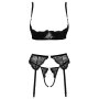 Cottelli Collection Bügelhebe Bh Set mit Zierketten schwarz 75B/S - 85B/L