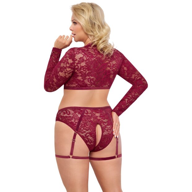 Cottelli Collection Top und Slip rot XL - 3XL