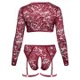 Cottelli Collection Top und Slip rot XL - 3XL