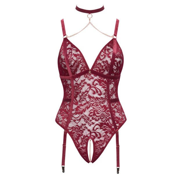 Cottelli Collection Body ouvert rot XL - 3XL