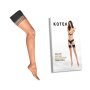KOTEK Halterlose Str&uuml;mpfe nocciola-schwarz S/M - L/XL