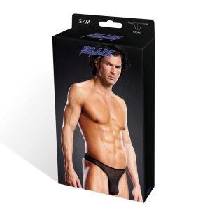 BLUE LINE Pro-Mesh Thong Black S/M - L/XL