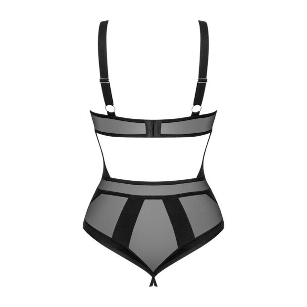 Obsessive Chic Amoria Body mit Ouvert String schwarz XS/S - XL/XXL