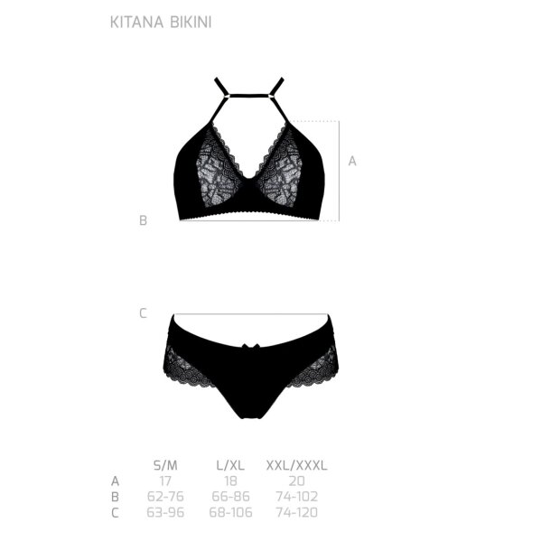 Casmir Kitsana 2pcs set black-purple S/M - XXL/3XL