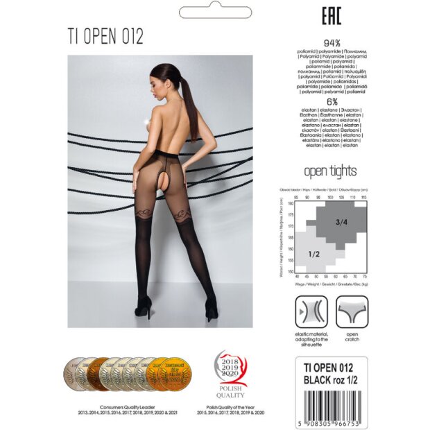 Passion Tiopen 012 Stocking Black (20/40 DEN) XS/S - M/L