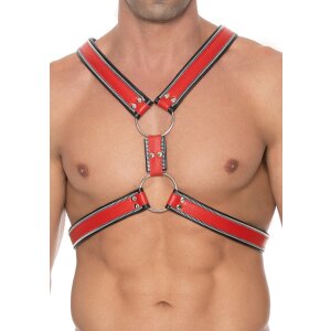 Shots Z-Serie Schottisches Brustgeschirr rot S/M - L/XL