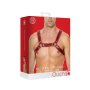 Shots Leder Brustgeschirr rot S/M - L/XL