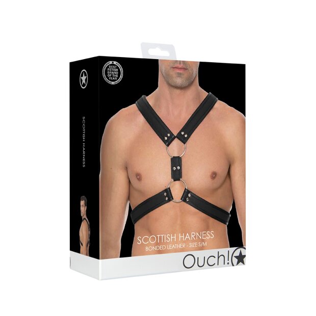 Shots Schottisches Ledergeschirr schwarz S/M - L/XL