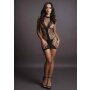 Net Contrast Mini Dress Black - Onesize - Queensize