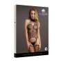Suspender Fishnet Choker Bodystocking Black - Onesize - Queensize