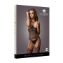 Netz-Strapsbody busenfrei schwarz Onesize - Queensize