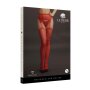 Suspender Rhinestone Pantyhose Red Onesize - Queensize