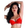 Push-up bra w/ lace racerback Red - 75D - 85D