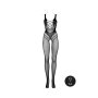 Le Désir Bodystocking with Accentuated Lines Black Onesize - Queensize