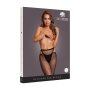 Le Dèsir Schillernde Strumpfhose mit Ausschnitten Black/Gold Glitter Onesize - Queensize