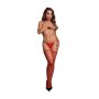 Les Dèsir Schimmernde halterlose Strümpfe Red/Gold Glitter Onesize - Queensize