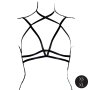 Le Désir Open Cup Triangle Bra with Neck Strap and Adjustable Sliders Black Onesize - Queensize