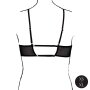 Le Désir Keyhole Mesh Bra with Double Back Straps and Adjustable Sliders Black Onesize - Queensize