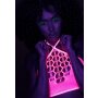 Shots Ouch! UV-Neon Zweiteiler mit Crop Top und Strümpfen pink Onesize - Queensize