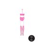Shots Ouch! UV-Neon Zweiteiler mit Crop Top und Strümpfen pink Onesize - Queensize