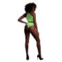 Shots Ouch! UV-Neon Crop Tank Top und Slip mit hoher Taille grün Onesize - Queensize