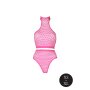 Shots Ouch! UV-Neon Crop Tank Top und Slip mit hoher Taille pink Onesize - Queensize