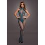 Fishnet and Lace Bodystocking Blue Onesize - Queensize