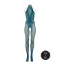 Fishnet and Lace Bodystocking Blue Onesize - Queensize
