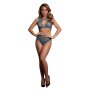 Duo Net Key-Hole Bra Set - Blue Onesize - Queensize