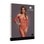 Lace Long-Sleeved Bodystocking Red Onesize - Queensize