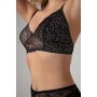 Christine 3 pc Lingerie-set Sanne -black animal S - XL